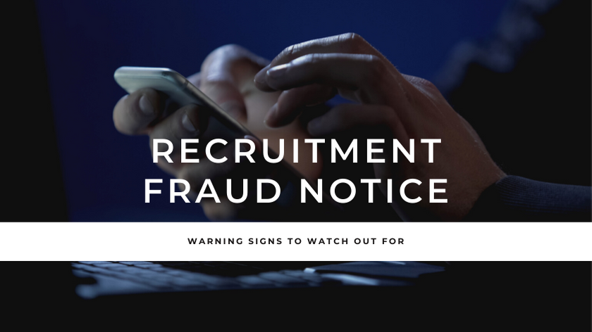 recruitment fraud notice