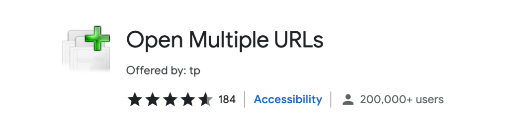 Open Multiple URLs Chrome Extension